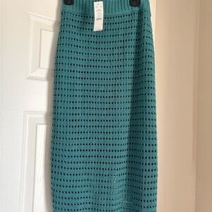 White House Black Market Elegant Teal Knit Skirt